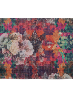 Multicolour Floral Polyester Rug