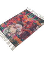 Multicolour Floral Polyester Rug