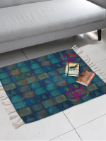 Geometric Design Printed Polyester Rug