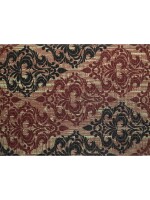 Red Brocade Eco-Friendly Recycled Rug