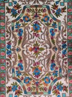 Chainstitch Rug Handmade Ari (Hook) Work, Used for table cover, wall hanging, Mats, Floor Rug