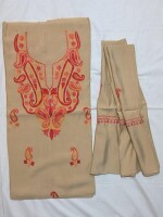 Machine Aari (Hook) Work on 3 pc suit on pure silk.