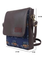 Vintage Car Pattern Travel Sling Bag