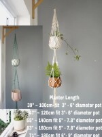 2 Tier Macrame Plant Hanger, Double Plant Holder, Plant Hanger, Double Pot Hanger, Custom Color Plant Hanger