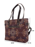 Brown Floral Motif Trendy Bag for Women