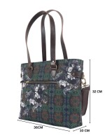 Abstract Flower Print Womens Designer Bag