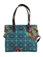 Floral Printed Handmade Tote Bag , 1 Inside zipper Pocket  and 2 Slip Pockets