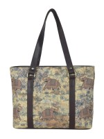 Elephant Motif Womens Tote Handbag