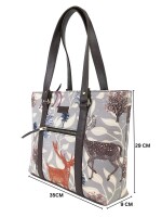 Deer Print Office Tote Bag