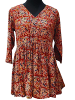 Kalamkari Print Frock Top, A Fusion of Tradition and Style"