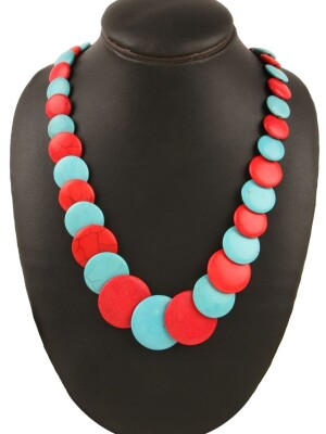 Modern cascading disc statement necklace