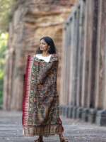 Elegant kalamkari silk dupatta