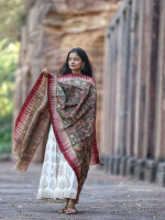 Elegant kalamkari silk dupatta