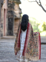 Elegant kalamkari silk dupatta