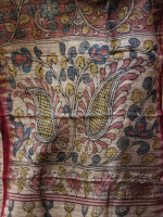 Luxurious handloom kalamkari silk dupatta