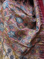 Luxurious handloom kalamkari silk dupatta