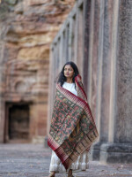 Elegant kalamkari silk dupatta