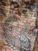 Kalamkari hand painted tussar ghicha silk dupatta