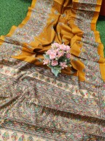 Bhagalpuri soft silk all body madhubani print design saree