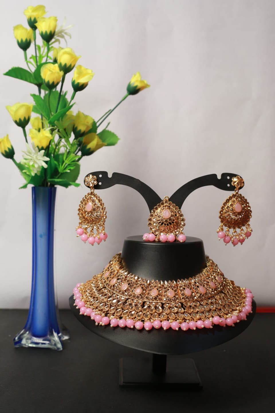 Jodha Akbar Black Bridal Jewellery Set Bridal Pearl Set Kundan Pearl Set 8193