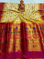 Banglore  Silk Mina work Paithani  Saree,  Silk sarees, Colorful Mina work