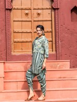 Printed Cotton Women suit with  Harem Pants and shrug