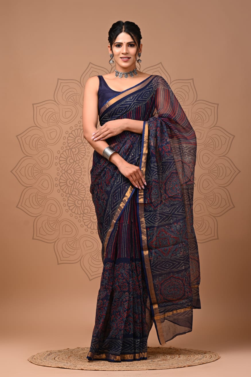 Pure Silk Designer Kota Doria Saree