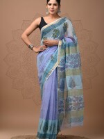 Colorful Hand block  printed kota doriya sarees with blouse., Attractive & Vibrant Colors, Soft & Comfortable Office Wear