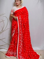 Pure Cotton, embroidered, Jamdani Saree with blouse