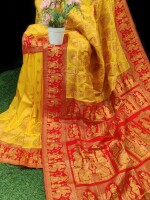 EXCLUSIVE PURE BISHNUPURI SWARNACHURI WITH COPPER TESTED JORI DESIGN WITH BP  SILK MARK CERTIFICATE