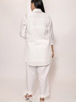 Pure cotton, comfortable, white formal, stylish yet elegant co-ord set
