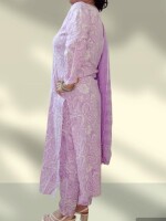 A V-neck pure cotton kurta pant dupatta set that combines style, comfort, and quality