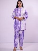 Mauve & Purple Tie-Dye Print Co-Ord Set,  designed to infuse style and elegance into your wardrobe