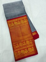 Pure Narayanpet sarees with a peacock Kanchi border and a contrast stripes pallu, along with a running blouse,