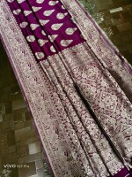 Silver Zari Beautiful Kataan Sari