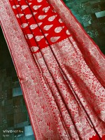 Silver Zari Beautiful Kataan Sari