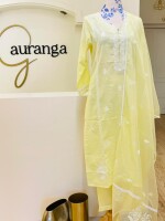 Lime Yellow Kurta Set--  a vibrant and elegant ensemble that combines the beauty of lime yellow with traditional Indian design.