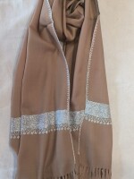 Handmade stole with border work