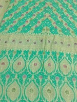 MINT GREEN Khadi Chiffon Bandhej Mina, a celebration of traditional craftsmanship and contemporary elegance