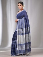 BLUE Begumpuri Cotton handloom saree