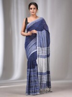 BLUE Begumpuri Cotton handloom saree