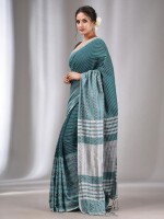 TURQUOISE Begumpuri Cotton handloom saree