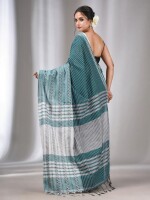 TURQUOISE Begumpuri Cotton handloom saree