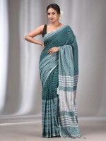 TURQUOISE Begumpuri Cotton handloom saree