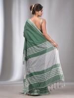 GREEN Begumpuri Cotton handloom saree