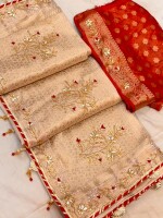 Cosmos Silk Heavy Rich Pallu Saree with Zari Weaving all over