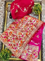 Pure russian silk saree  with heavy rich minakari pallu