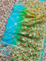 Pure russian silk saree  with heavy rich minakari pallu