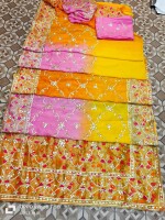 Pure russian silk saree  with heavy rich minakari pallu