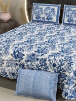 Cotton print bedsheet with 2 matching pillow covers